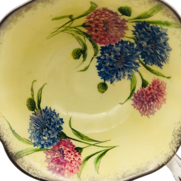 Vtg Paragon Double Warrant Fine Bone China Teacup Blue Pink Cornflowers CUP ONLY - Picture 2 of 10